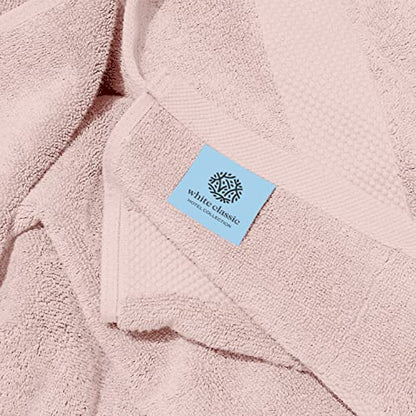 White Classic Pink 650 GSM Cotton Bath Sheet Towel - Extra Large 35x70, Luxury Soft, Highly Absorbent, Quick Dry, 2 Pack - color: 17: Pink