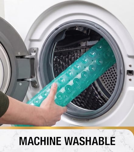 HITSLAM Square Shower Mat, Non Slip PVC Stall Mat, 24"x24", Green | Power Grip Suction Cups, Center Drain Hole, Built-In Hanging Holes, Machine Washable Bathroom Floor Mat, Soft On Feet - color: Mint Green