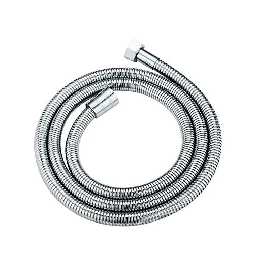 59 Inch Shower Hose, Chrome, Stainless Steel, Extra Long, High Flexibility, Durable, Leak-Proof, Corrosion-Proof, Easy to Install, Handheld, Bathroom Sprayer Hose - color: Chrome
