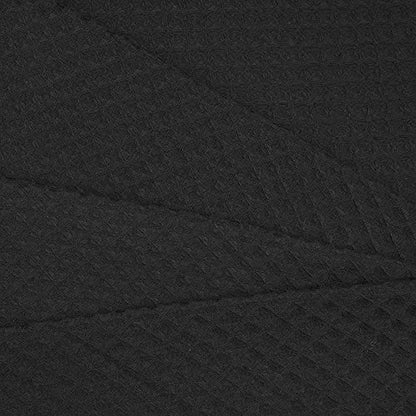 River Dream Cotton Blend Fabric Shower Curtain Set with Liner, Black, 71x86 | Waffle Weave, No Hook Needed, with Snap in Replacement Liner, Top Sheer Window, Hotel Quality for Bathroom, Extra Long - color: Black, size: 71"W x 86"L (Pack of 1)