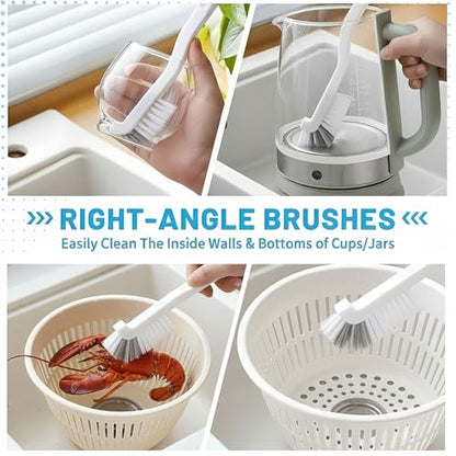 23Pcs Crevice Cleaning Brush Set, Hard Bristle Scrub Brushes Tools for Gaps | Deep Cleaning Window Groove Cleaning Brush, Grout Brush for Tile Lines, Sliding Door, Sill, Shutter, Bottle, Corner, Sink