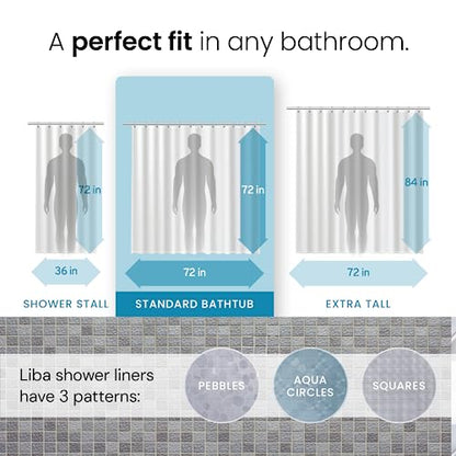 LiBa Shower Curtain PEVA 8G, 72x72 Inch Cat Eyes with Magnets | 8G heavy-duty PEVA, 3D pattern, 3 weighted magnets, rust-proof grommets, waterproof vinyl shower curtain - color: 8g Peva - Cat Eyes Pattern, size: 72"W x 72"L (Pack of 1)