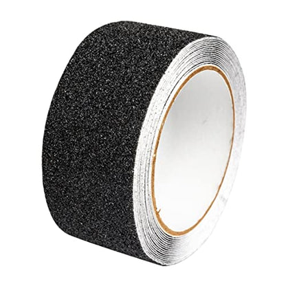SANKEMU Black Anti Slip Tape, 2 inch by 33 feet, Non-Slip Traction Grip Tape to Tubs, Boats, Stairs, Clear, Soft, Comfortable for Bare feet - size: 2 Inch x 33 Feet Black