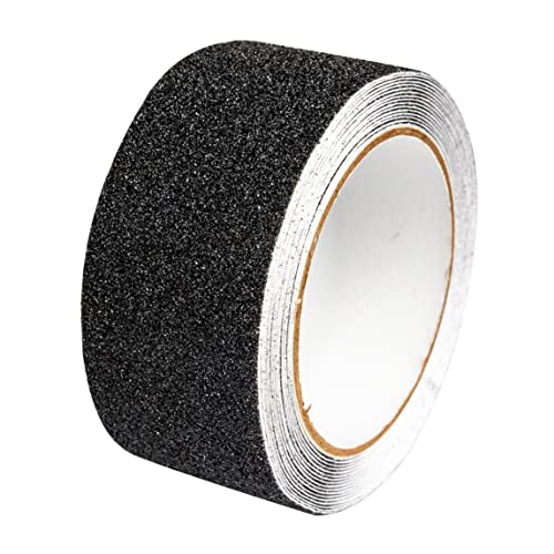 SANKEMU Black Anti Slip Tape, 2 inch by 33 feet, Non-Slip Traction Grip Tape to Tubs, Boats, Stairs, Clear, Soft, Comfortable for Bare feet - size: 2 Inch x 33 Feet Black