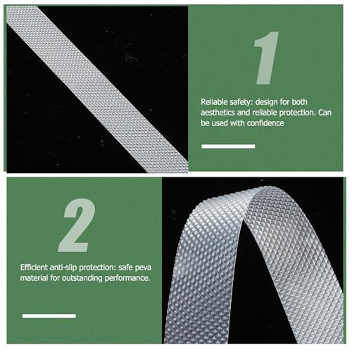 SUPVOX Anti-Slip Bathtub Strips Peva Bathroom Safety Stickers 2x20cm 24pcs with Black Scraper for Shower, Tub, and Stair Slip Prevention