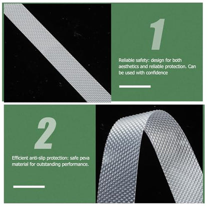 SUPVOX Anti-Slip Bathtub Strips Peva Bathroom Safety Stickers 2x20cm 24pcs with Black Scraper for Shower, Tub, and Stair Slip Prevention