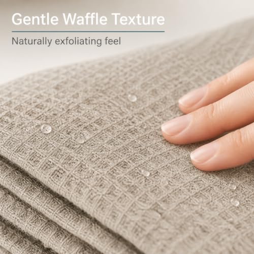 Pure 100% Linen Bath Towel - 30x60-inch Lightweight Travel Towel - Linen Beach Towel Waffle Weave Quick Dry Hair Towel - Thin Towels for Bathroom - color: Natural Linen, size: Bath Towel
