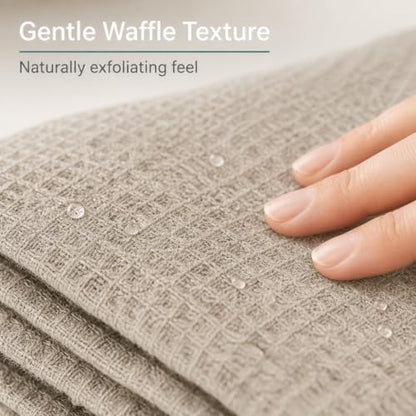 Pure 100% Linen Bath Towel - 30x60-inch Lightweight Travel Towel - Linen Beach Towel Waffle Weave Quick Dry Hair Towel - Thin Towels for Bathroom - color: Natural Linen, size: Bath Towel