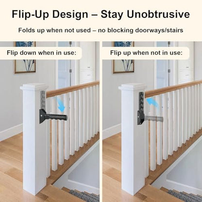 Doorway Assist Handle Flip Up Grab Bar for Seniors | Providing Support & Balance, Non-Slip 300 LBS Capacity, Small Safety Grab Handle for Mobility-Impaired Users
