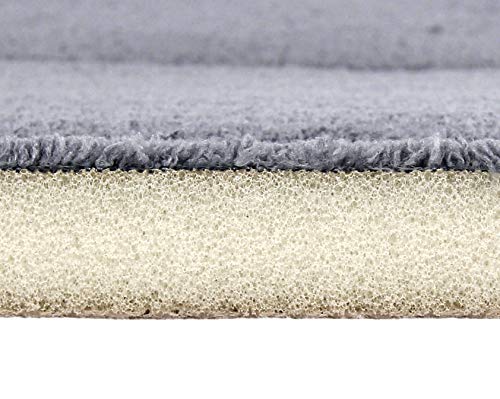 Ultra-Soft Extra-Thick Memory Foam Bath Mat (17 in x 24 in, Grey) - color: Grey, size: 1'5" x 2' (Runner)