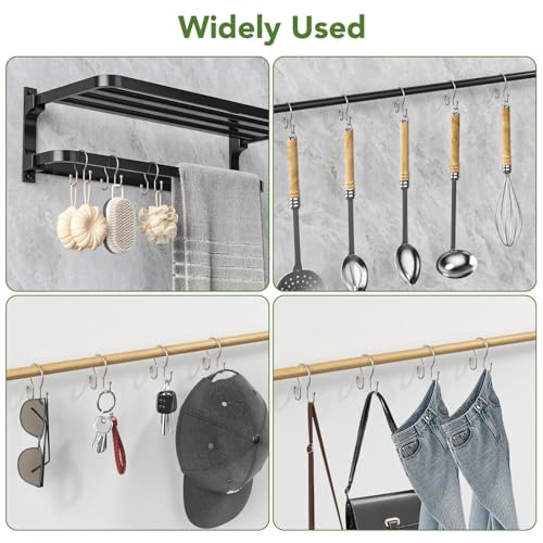 Shower Curtain Hooks, Simple Shower Curtain Rings, Sturdy Shower Curtain Hangers, Double Hook Shower Curtain Hooks, Smooth Gliding Metal Shower Hooks for Shower Curtain (Matte Nickel, 12 Pack) - color: Matte Nickel, size: 12 Pack
