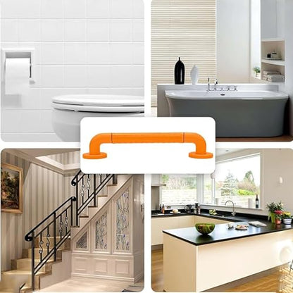 1 piece Safety Grab Bar,Non-Slip Textured Industrial Pipe Shower & Stair Handrail with Concave-Convex Surface,304 Stainless Steel Core(40cm/1.31ft) - size: 40cm/1.31ft