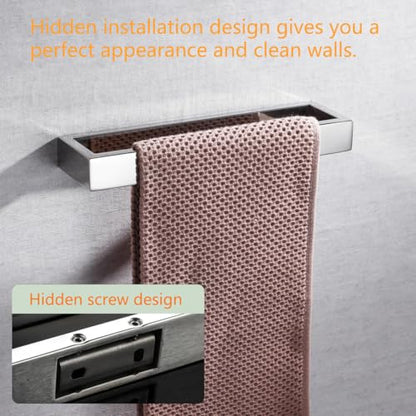 Miyili SUS 304 Stainless Steel Towel Ring Bathroom Hand Towel Holder Contemporary Style Towel Rack Wall Mounted Polished Finish, D03C26 - color: Polished Steel