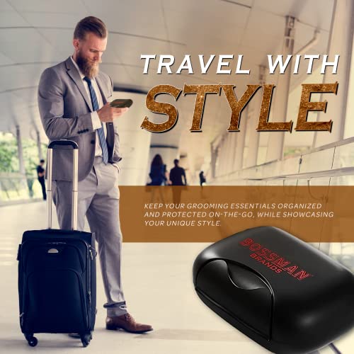 Bossman Travel Soap Container (Black) – Holder & Saver Case for Bar Soap for Men and Travel Toiletries - color: Black Container