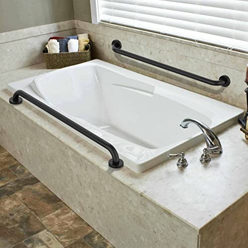 36 Inch Shower Grab Bar Oil Rubbed Black, Munzong Anti Slip Bathroom Grab Bar, Knurled Bathroom Balance Bar,Safety Hand Rail Support Handicap Elderly Injury Senior Assist Bath Handle | Knurled Bathroom Balance Bar,Safety Hand Rail Support Handicap Elderly