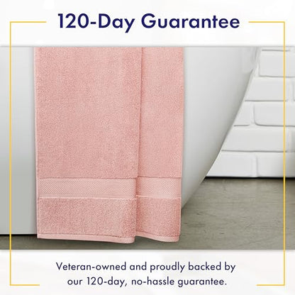 100% Organic Luxury Bath Sheets - GOTS Certified - Extra Large 35x70 Inches (Pack of 2) Zero-Twist, Long-Staple Cotton Bath Sheet Set (Blush Pink) - color: Blush, size: 2pc Bath Sheets