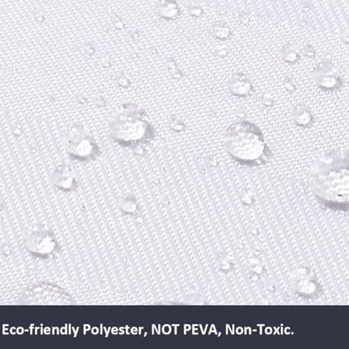 Hibate White (72x78 Inches) Fabric Shower Curtain Liners Hotel Quality Machine Washable Bath Bathroom w/12pcs Hooks - color: White, size: 72"W x 78"L (Pack of 1)
