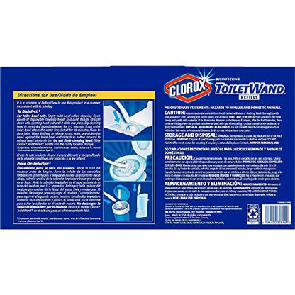 Clorox ToiletWand,Disposable Toilet Cleaning Rainforest Rush Refill (36 Count 1 Toilet)