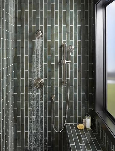 Gerber SteadyStyle 8-Spray Round Wall Bar Shower Kit with Hand Shower - color: Brushed Nickel