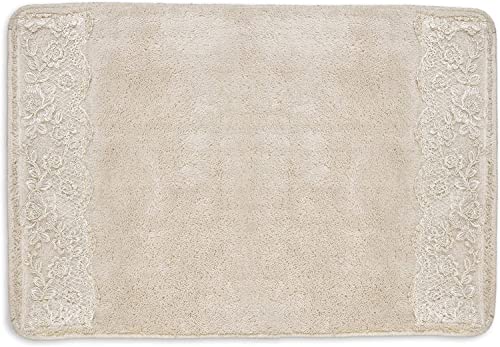 Zahari Home Rose Vine Bathroom Rug Luxury Bath Rug Washable Beautiful Shower Mat Unique Design Stylish Beige Bath Bath Rug Shower Tub Decor - color: Rose Vine, style: Bath Rug