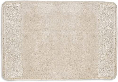 Zahari Home Rose Vine Bathroom Rug Luxury Bath Rug Washable Beautiful Shower Mat Unique Design Stylish Beige Bath Bath Rug Shower Tub Decor - color: Rose Vine, style: Bath Rug