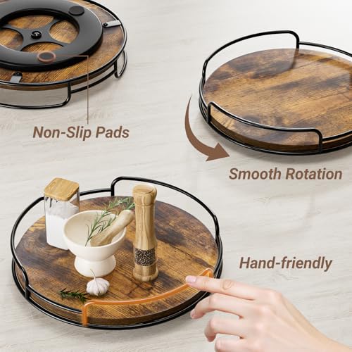 WOWBOX 10" Wood Lazy Susan Turntable Organizer for Cabinet, Pantry & Counter - size: 10"