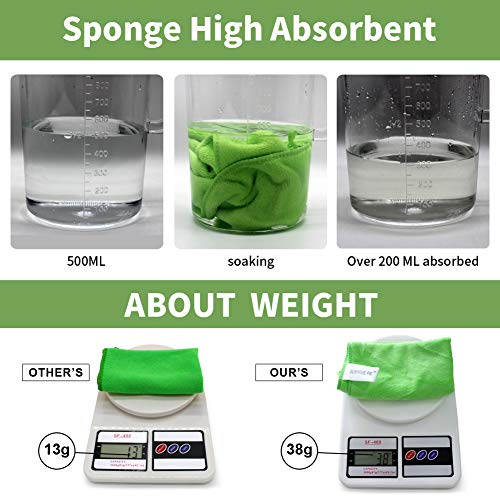 Premium Ultra Absorbent Microfiber Cleaning Cloths, 400 GSM Lint Free Towels, Reusable Cleaning Rags for Kitchen, Car Detailing, Glass, Stainless Steel & Household Cleaning,12"x12" - color: Orange