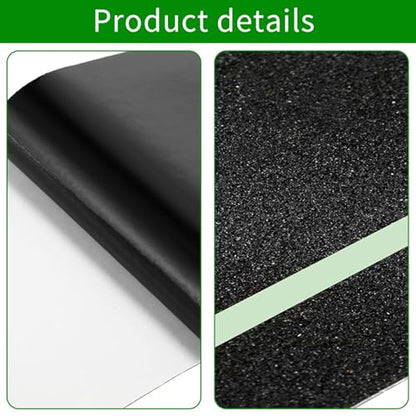 Glow in Dark Anti Slip Tape, 4" x35FT Heavy Duty Waterproof Safety Grip Tape for Stairs, Pool, Bathroom - Black & Glow Stripe Indoor/Outdoor Multi-Purpose Traction Tape - size: 4 Inch x 35 Feet
