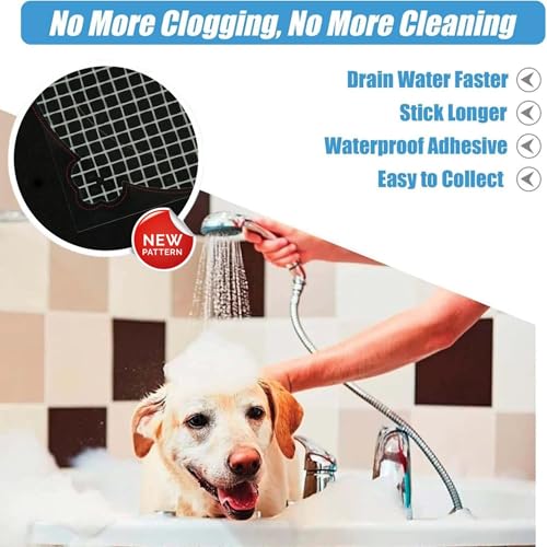 35 Pack Hair Catcher Shower Drain Disposable Mesh Stickers (Round)