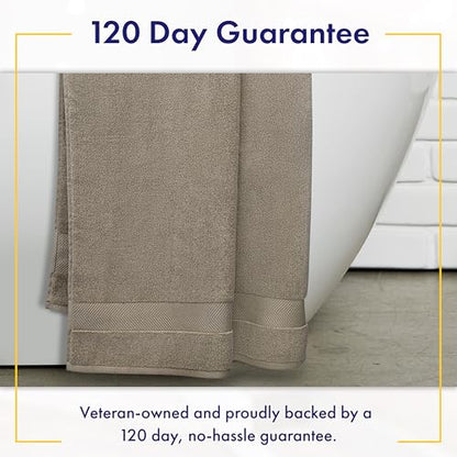 Alusa Home Ultra Soft & Plush Viscose from Bamboo Bath Towels - 700 GSM Luxury Bath Towels - 6 Piece Set - Super Absorbent & Quick Drying (Taupe) - color: Taupe, size: 6pc Towel Set