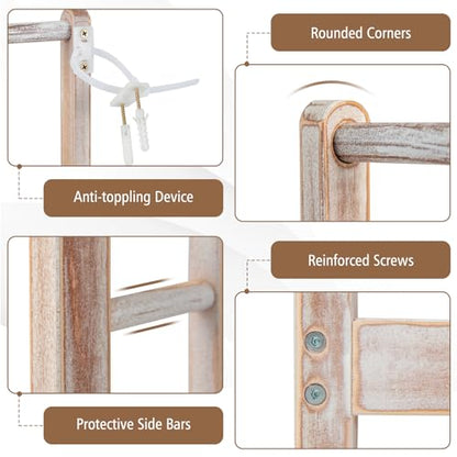 Giantex 3 Tier Free Standing Towel Rack with Storage Shelf, Light Brown | Wood Bath Towel Drying Stand, Blanket Holder for Living Room, Laundry, Bathroom, Poolside, 18" L x 9" W x 34" H - color: Light Brown