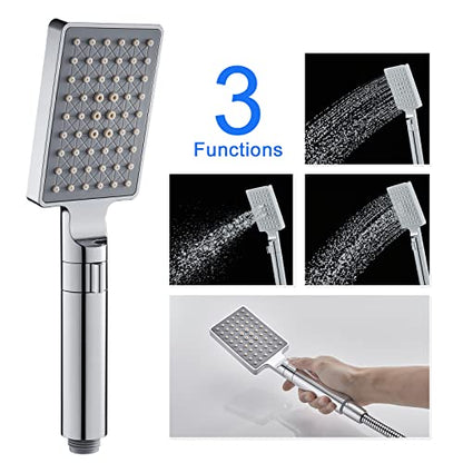 POPFLY 6 In 1 LED Shower Panel Tower System, 8 Body Massage Jets, 304 Stainless Steel Wall Mount Rainfall ＆ Waterfall Shower Column Towers with Temperature Display, Tub Spout, Black - color: 8 Jets-Black