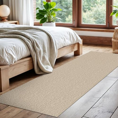 Washable Runner Rug, Non Slip Kitchen Runner, 2x7 Ft, Sand/Beige | Washable Braided Runner Carpet, Non Slip Rubber Dot Backed, For Hallway, Kitchen, Entryway, Bedroom, Laundry Room, Foyer - color: Sand/Beige, size: 2' x 7' (Rectangular)