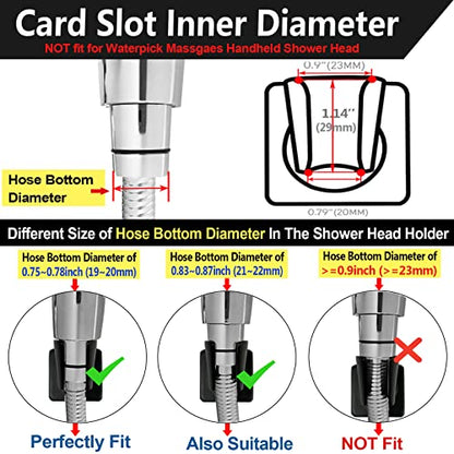 Shower Head Holder All Meta lHandheld Shower Wand Bracket Adhesive Shower Wall Mount Holder Brass Shower Spray Holder Black, Drill Free Glue Installation - color: Black
