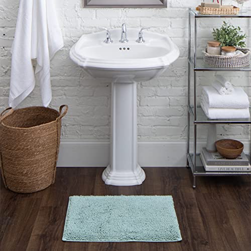 Mohawk Home Classic Cotton Ii Glacier 1' 9" x 2' 10" Bath Mat - color: Aqua Blue, size: 1'9" x 2'10" (Rectangular)
