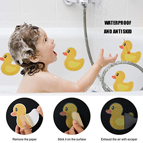 Secopad Original 20 PCS Non Slip Bathtub Stickers, Adhesive Kids Anti Slip Decal Treads for Shower and Bath Tub with Premium Scraper, Each About 4.5" x 3.5"