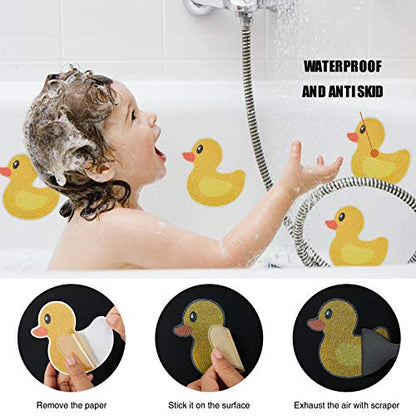 Secopad Original 20 PCS Non Slip Bathtub Stickers, Adhesive Kids Anti Slip Decal Treads for Shower and Bath Tub with Premium Scraper, Each About 4.5" x 3.5"