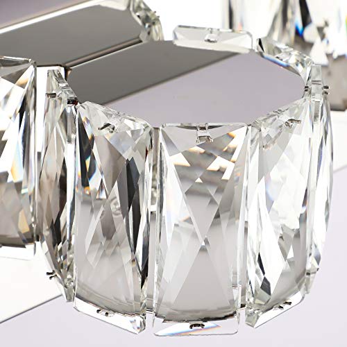 Aipsun 4 Lights Crystal Vanity Lights Over Mirror Modern Vanity Lights for Bathroom LED Light Fixtures,White Light - size: 4 light