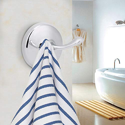 Ymiko Stainless Steel Coat Towel Hanger Wall Mounted Hooks Double Robe Hook Holder for Bathroom Living Room