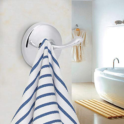 Ymiko Stainless Steel Coat Towel Hanger Wall Mounted Hooks Double Robe Hook Holder for Bathroom Living Room