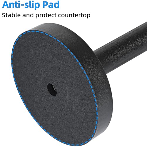 Heavy Duty Toilet Paper Holder Stand, Stable Weighted Base Toilet Paper Holder Free Standing, Stainless Steel Bathroom Free Standing Toilet Paper Roll Holder, Matte Black Tissue Rack - color: Black
