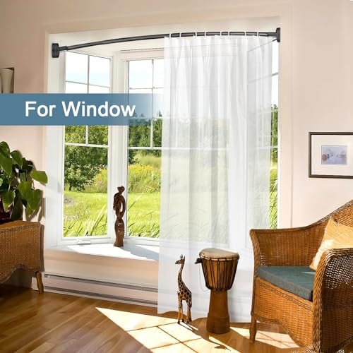 Curved Shower Curtain Rod 35-82In(2.9-6.8Ft), Matte Black Rounded Rustproof Shower Rod for Bathroom Bathtub, Adjustable Arched Shower Rod, Never Rust|Extra Space|Non-Slip|Expandable|Need to Drill - color: Matte Black