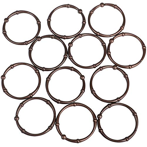 Rust-Proof Zinc Shower Curtain Hooks with Clasp Closure, Shower Hooks Hangers for Bathroom, Kitchen Utensils, Curtains, Clothing, Towels etc - Set of 12, Oil Rubbed Bronze - color: Oil Rubbed Bronze