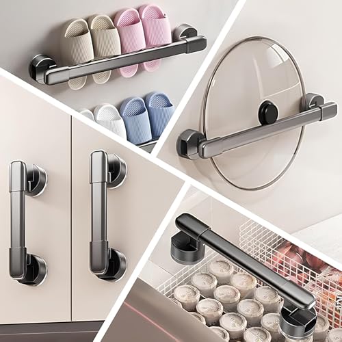 Removable Suction Cup Grab Bar for Shower - Strong Hold Bathroom Grab Bar - for Showers, Windows, Cabinets & Wardrobes - Multifunctional Towel Bar(1ft) - size: 1ft