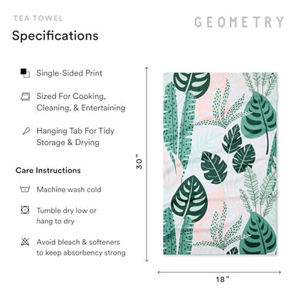 GEOMETRY Kitchen Tea Towels - Quick Dry Microfiber Dish Towels for Kitchen Diedre, 18" x 30" 1 Pack - color: Henley, style: Kitchen Towel - Single