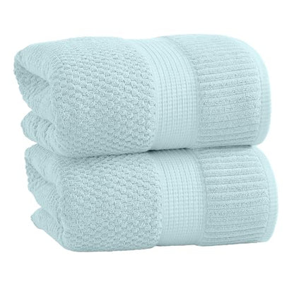 NY Loft 100% Cotton 2-Pack Oversized Bath Towel Set | Seafoam | Quick-Dry | Two Oversized 35" x 70" Bath Towels / Bath Sheets | Super Absorbent | Designer-Styled Texture - color: Seafoam, size: Bath Sheets (2 Pack)