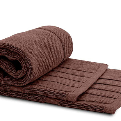 White Classic Luxury Bath Mat Floor Towel Set - Absorbent Cotton Hotel Spa Shower/Bathtub Mats [Not a Bathroom Rug] 22"x34" | 2 Pack | Brown - color: 20: Brown