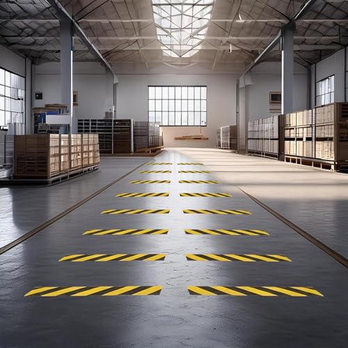Anti Slip Safety Grip Tape 2 Inch x 60 Ft Heavy Duty Black & Yellow | Waterproof Non Skid Tread for Stairs, Steps, Floors, Staircases, Traction Caution Anti-Slip Strips Indoor/Outdoor Use - size: 2 Inch x 60 Ft