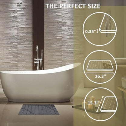 Stone Dish Drying Mat for Kitchen Counter, Large Foldable Marble Quick Dry Diatomaceous Earth Mat with 4 Stone Coasters Set, Ultra Absorbent Collapsible Drying Pad for Bathroom - color: Gray