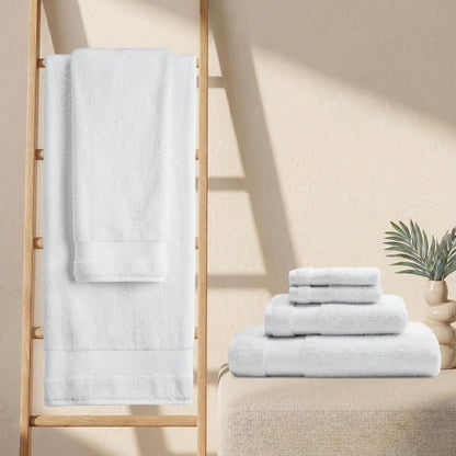 BIOWEAVES 100% Organic Cotton 700 GSM Plush Bath Towels 30" x 58" GOTS Certified - White, Pack of 2 - color: White, size: Pack of 2 Bath Towels
